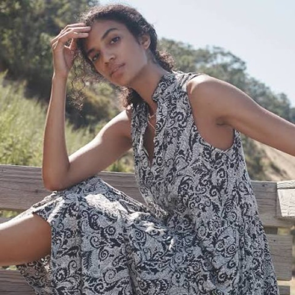 Maeve Mara Tiered Maxi Small navy